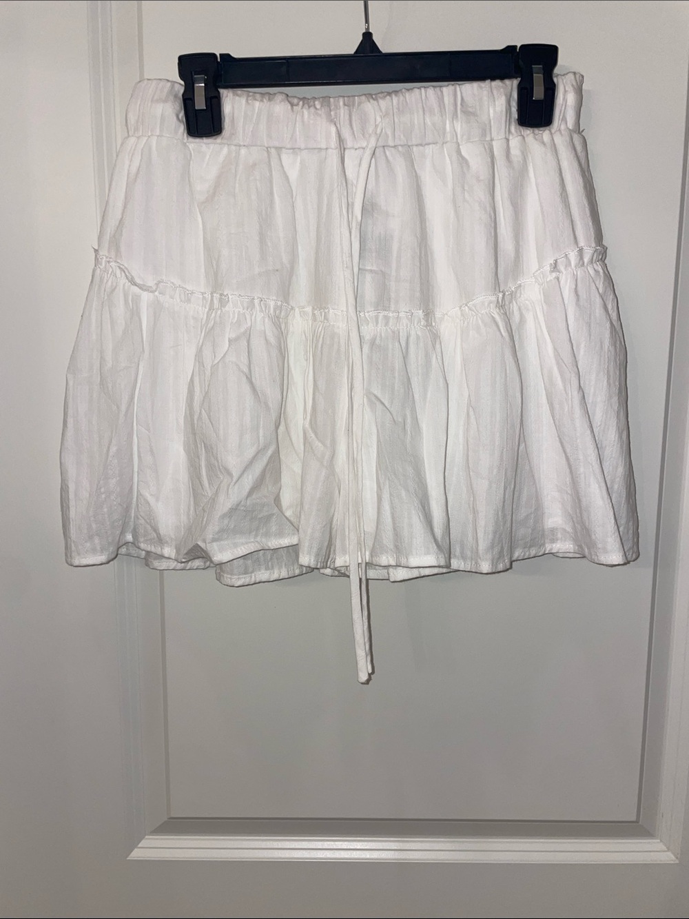 HYFVE White Tiered Drawstring Skort